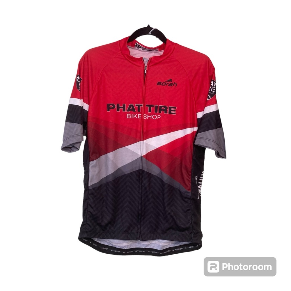 Borah Phat Tire short sleeve cycling shirt 2X NWOT